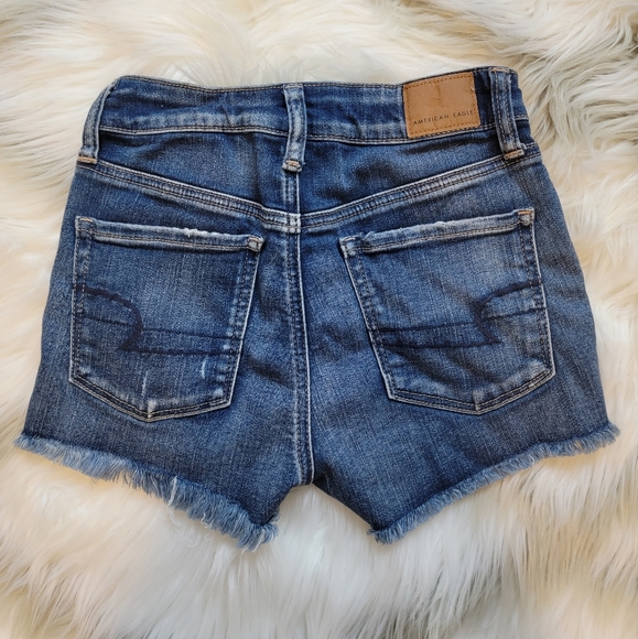 American Eagle Outfitters Ne(x)t Level Stretch Hi-Rise Shortie Denim Short - Picture 9 of 9